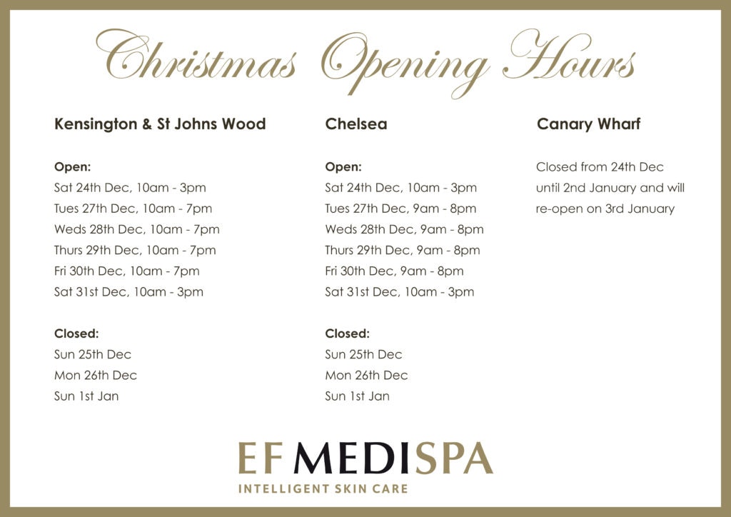 Christmas Opening Times