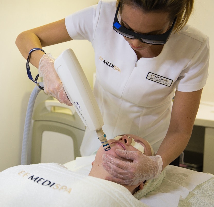 Woman receiving quick lift treatment