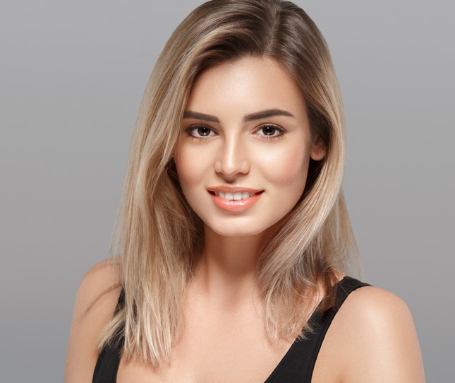 Woman with flawless skin