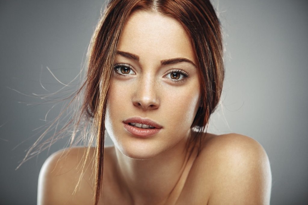 Woman with perfect skin