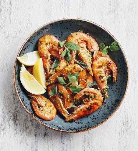 Prawns with chimichurri