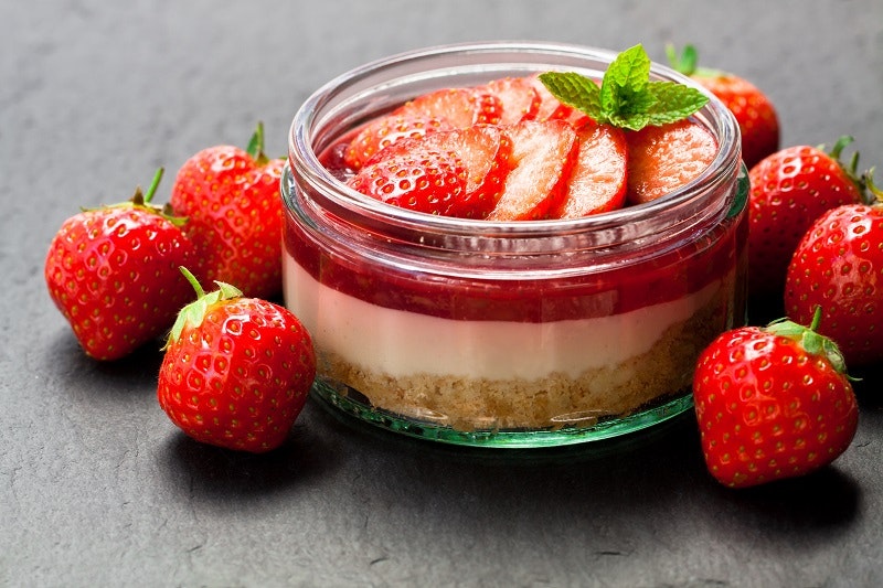 Strawberry Cheesecake Pots